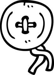 line drawing cartoon old wooden button