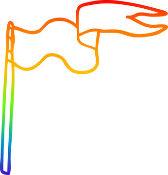 recommend clip art: rainbow gradient line drawing cartoon flag