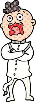 comic book style cartoon mad man