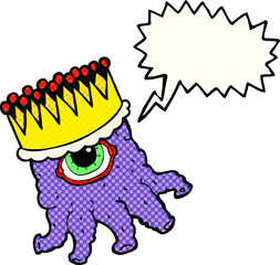 comic book speech bubble cartoon alien king