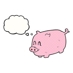 thought bubble cartoon pig