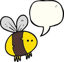 comic book speech bubble cartoon bee