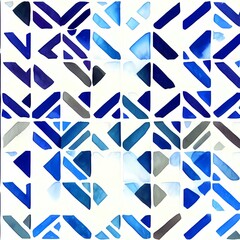 seamless geometric pattern created with generative ai technology