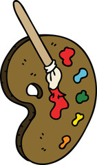 quirky hand drawn cartoon art pallette