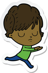 sticker of a cartoon woman