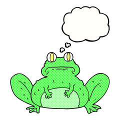 thought bubble cartoon frog