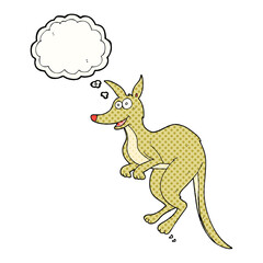 thought bubble cartoon kangaroo