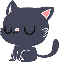 cartoon of cute kawaii cat
