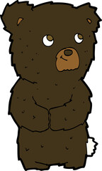 cartoon black bear cub