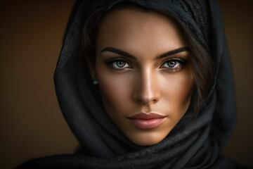 Uncovering the Beauty of Diversity: An Arabic Woman in Her Veil - AI Generative