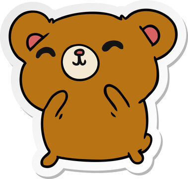 sticker cartoon kawaii cute happy bear