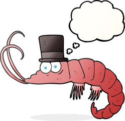 thought bubble cartoon shrimp
