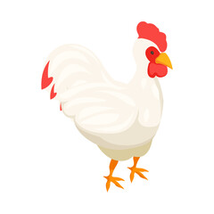 Farm Hen Isometric Composition