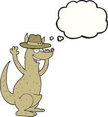 thought bubble cartoon kangaroo
