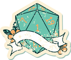 natural one d20 dice roll illustration