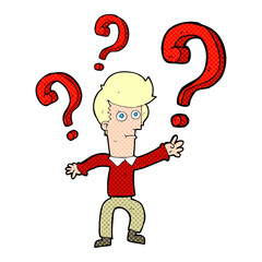 cartoon confused man