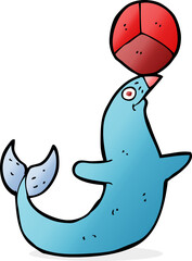 cartoon performing seal