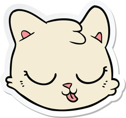 sticker of a cartoon cat face