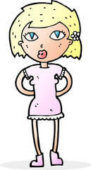 cartoon woman