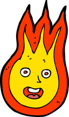 cartoon friendly fireball
