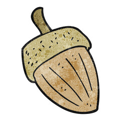 textured cartoon acorn