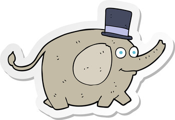 sticker of a cartoon elephant