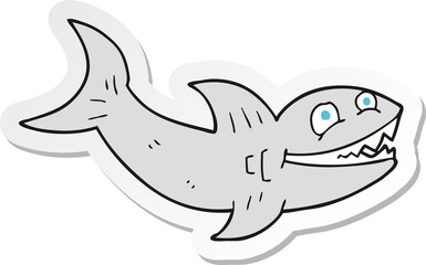 Fototapeta premium sticker of a cartoon shark