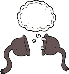 thought bubble cartoon electrical plugs