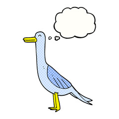 thought bubble cartoon bird