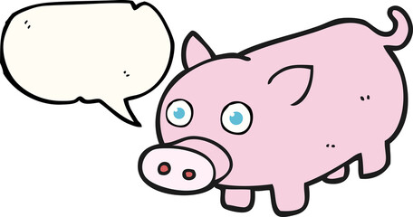 speech bubble cartoon piglet