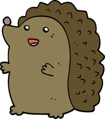 cartoon happy hedgehog