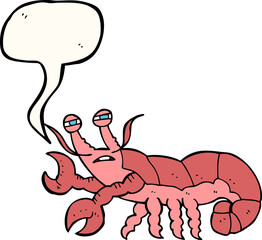 speech bubble cartoon lobster