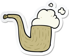 sticker of a cartoon pipe