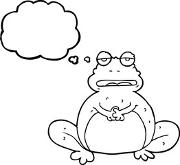 thought bubble cartoon frog