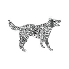 Dog Animal Mandala Coloring page