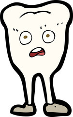 cartoon yellowing  tooth
