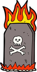 cartoon spooky grave