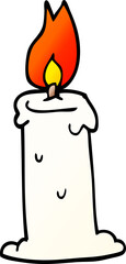 cartoon doodle burning candle