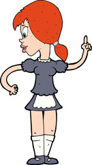 cartoon waitress calling order