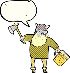 comic book speech bubble cartoon drunk viking