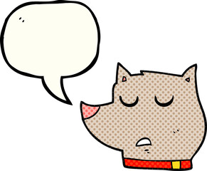 comic book speech bubble cartoon dog