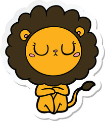 sticker of a cartoon lion