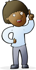 cartoon man with idea