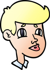 cartoon doodle of a boy face