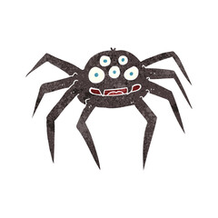 retro cartoon spider