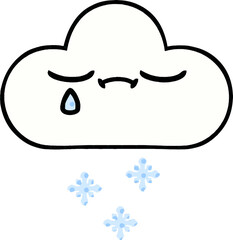 comic book style cartoon snow cloud