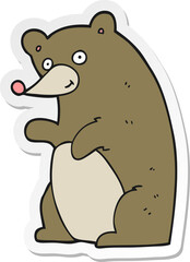 sticker of a cartoon bear
