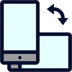 Rotate Mobile Phone Color Icon