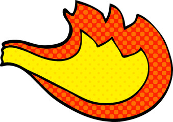 cartoon doodle flame