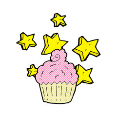 cartoon magical cupcake